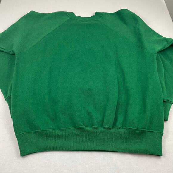 VTG 90s Ultra Sweats Green Christmas Teddy Bear Sweatshirt Size XL, Made in USA - Picture 4 of 7